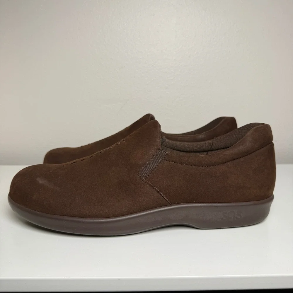 SAS Womens Viva-N Slip On Loafer 10 N Brown‎ Suede Soft Step Comfort Shoes